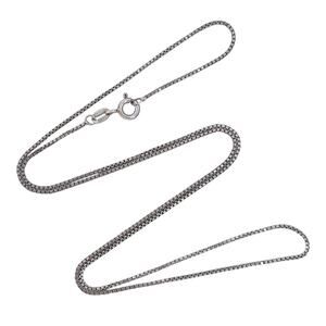 Box Link Chain Necklace | Italian Vintage Sterling Silver 925 | 20.5"